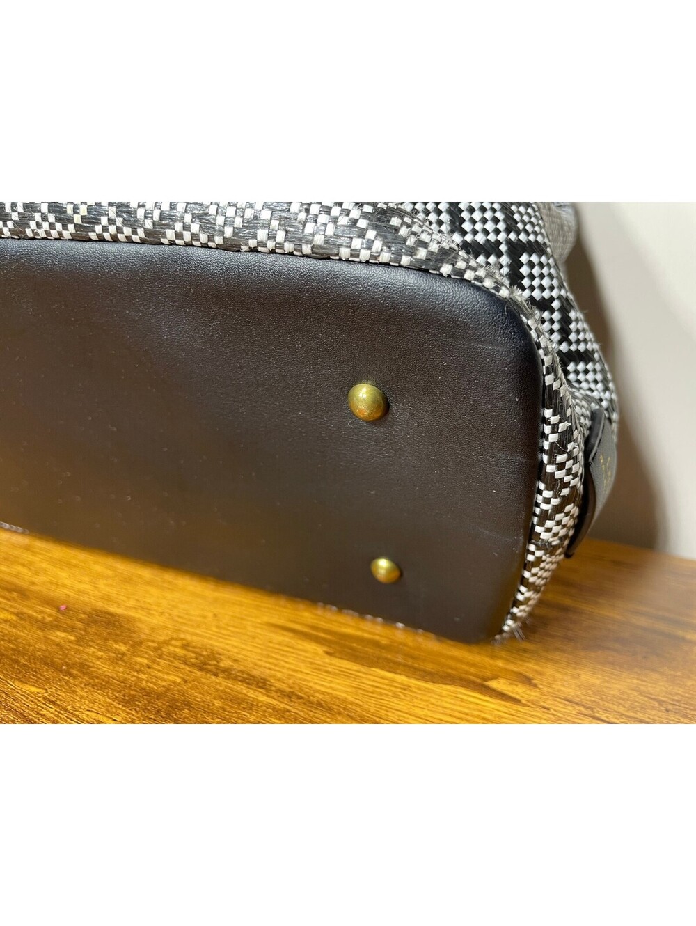 Lauren Ralph Lauren Millbrook Market Tote Geometric Preppy - Picture 9 of 9